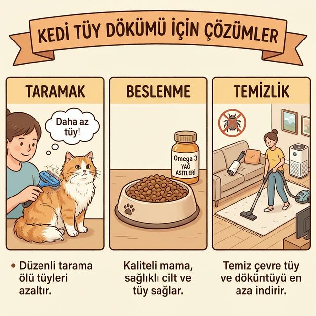 Kedim Çok Tüy Döküyor! Evdeki Tüy Fırtınasını Durdurmanın 4 Yolu